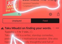 Creativity Fear Writing Interview Taku Mbudzi Claire Tonti